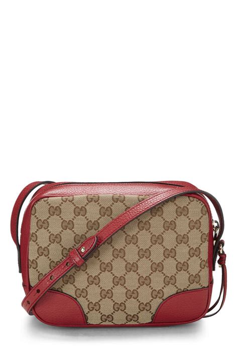 Gucci Red Original GG Canvas Bree Crossbody 